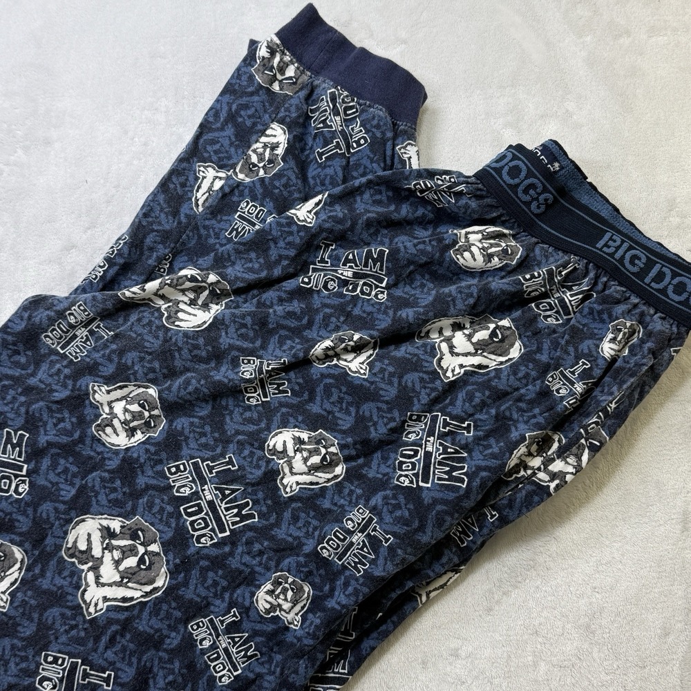 Big Dogs Bulldog Graphic Lounge Pajama‎ Pants Men's XL Cotton Y2K